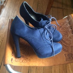Blue high heels
